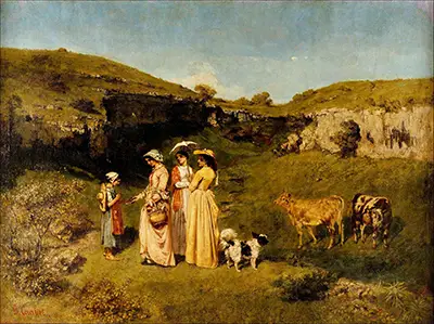 Junge Damen des Dorfes Gustave Courbet